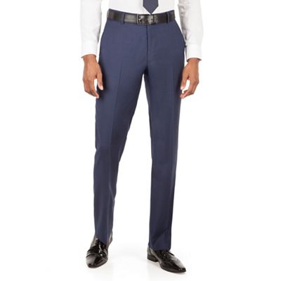 J by Jasper Conran Blue flat front tailored fit italian suit trouser